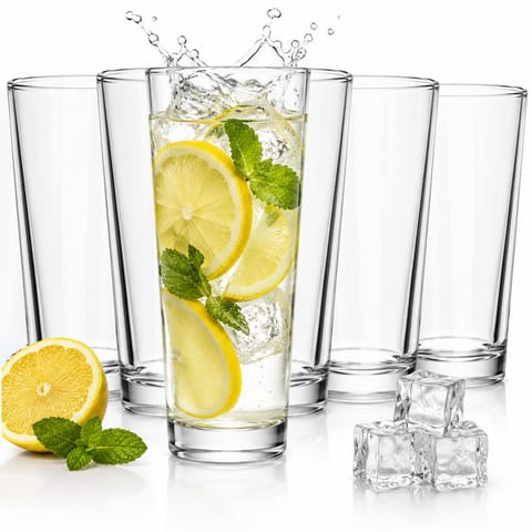 ⁨Wysokie szklanki Polskie 6 szt 370ml do napojów wody soku drinków mocne⁩ w sklepie Wasserman.eu