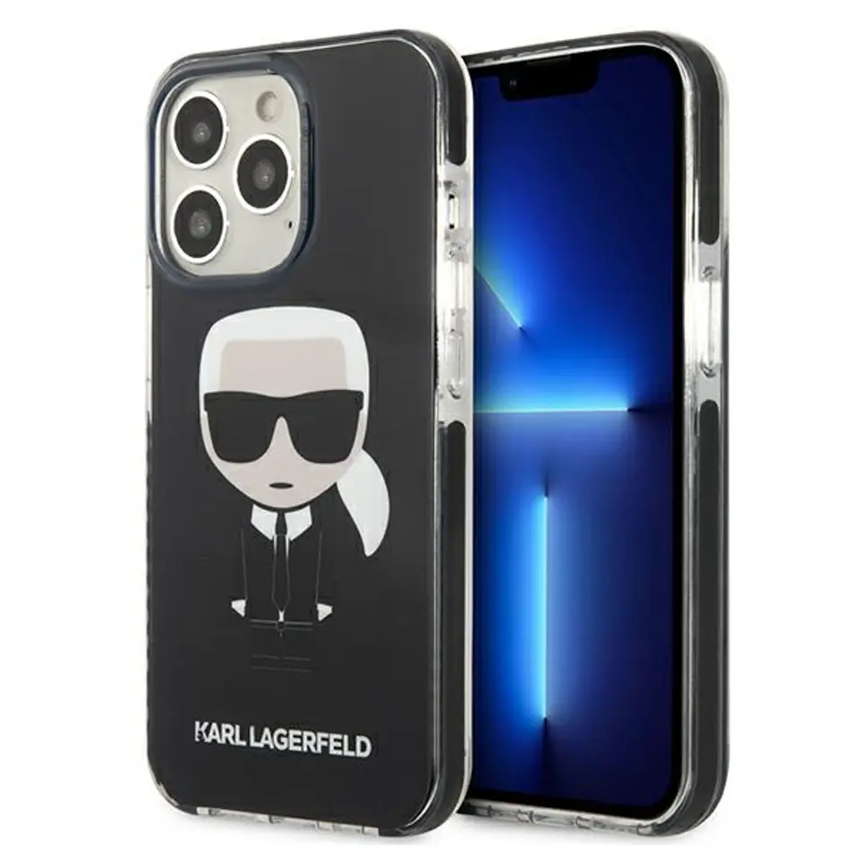 ⁨Karl Lagerfeld KLHCP13LTPEIKK iPhone 13 Pro / 13 6,1" hardcase czarny/black Iconik Karl⁩ w sklepie Wasserman.eu