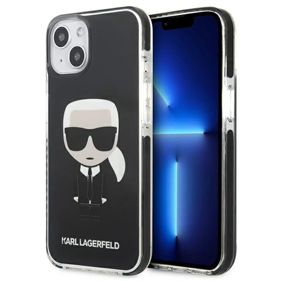 ⁨Karl Lagerfeld KLHCP13STPEIKK iPhone 13 mini 5,4" hardcase black/black Iconik Karl⁩ at Wasserman.eu