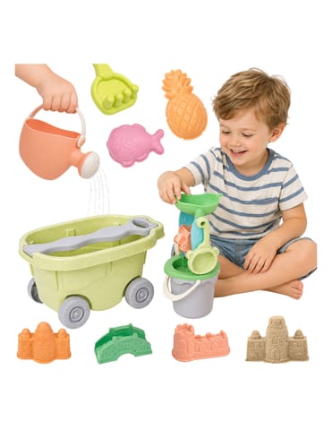 ⁨WOOPIE GREEN Zestaw do Piasku z Wózkiem 13 el. BIODEGRADOWALNY ORGANICZNY MATERIAŁ⁩ w sklepie Wasserman.eu