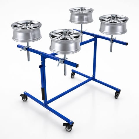 ⁨Mobilny stojak lakierniczy do felg BITUXX 4 felgi max 100kg⁩ w sklepie Wasserman.eu