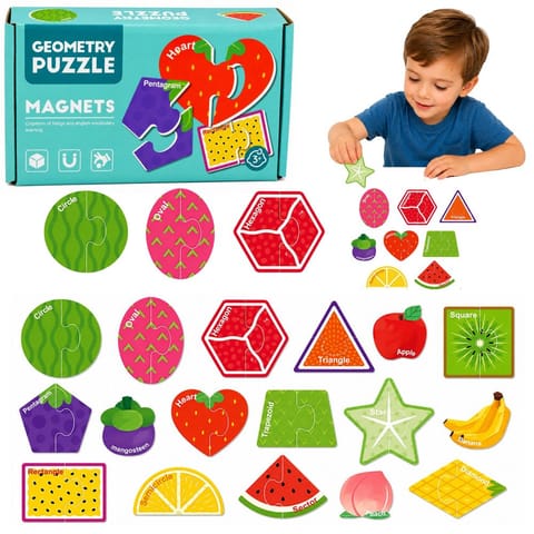 ⁨Puzzle Magnetyczne Nauka Owoców Magnesy Na Tablice Lodówkę 30 el.⁩ w sklepie Wasserman.eu