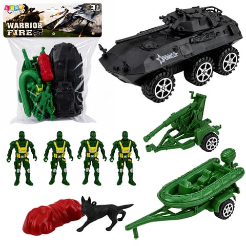 ⁨Zestaw Wojskowy Militarny Żołnierzyki Transporter Opancerzony 14 el.⁩ w sklepie Wasserman.eu