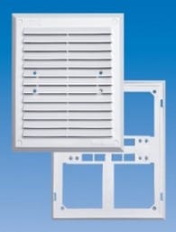 ⁨KRATKA WENTYLACYJNA Z RAMKĄ 180*220MM BIAŁA+SIATKA⁩ w sklepie Wasserman.eu