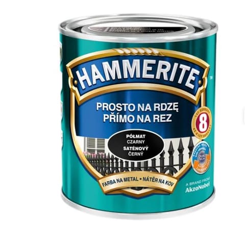 ⁨EMALIA HAMMERITE CZARNY SATYNOWY PÓŁMAT 0,7L⁩ w sklepie Wasserman.eu