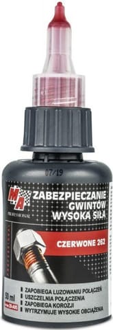 ⁨ŚRODEK DO ZABEZPIECZENIA GWINT.CZERWONY 50ML⁩ w sklepie Wasserman.eu