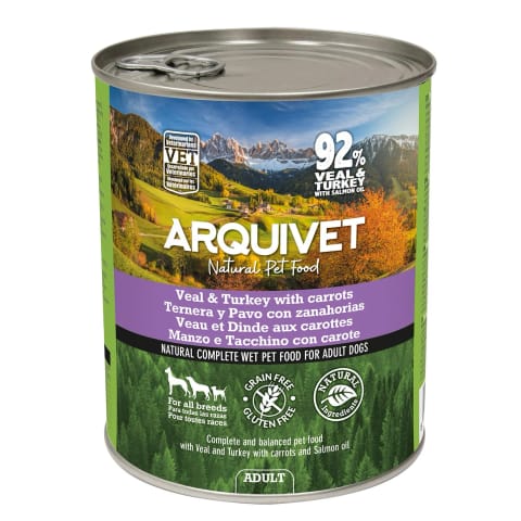 ⁨ARQUIVET mokra karma dla psa z cielęciną i indykiem 800g⁩ w sklepie Wasserman.eu