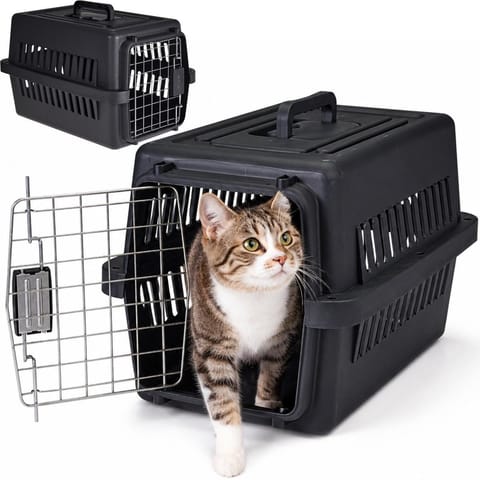 ⁨TRANSPORTER DLA ZWIERZĄT 48 X 32 X 29,5 CM PETS COLLECTION CZARNY⁩ w sklepie Wasserman.eu