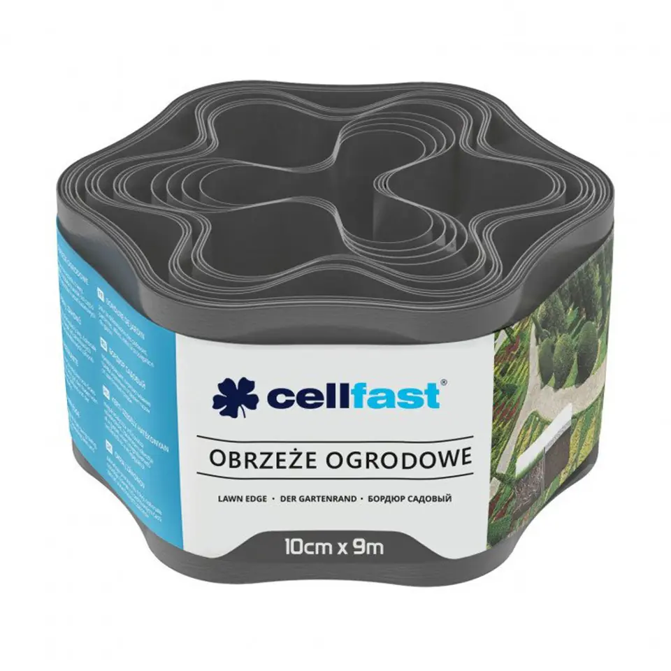 ⁨Obrzeże ogrodowe 10cm x 9m Cellfast grafitowe⁩ w sklepie Wasserman.eu