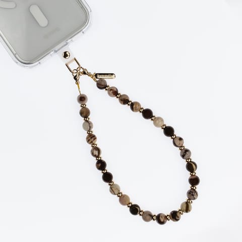 ⁨Crong Phone Charm - Smycz zawieszka do telefonu (Brown Agate)⁩ w sklepie Wasserman.eu