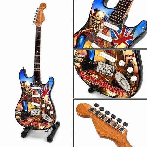 ⁨Mini Gitara Dekoracyjna Iron Maiden - Prezent dla fana - MGT-6422⁩ w sklepie Wasserman.eu