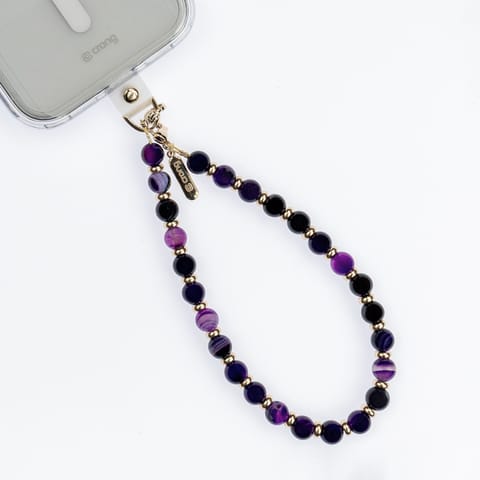 ⁨Crong Phone Charm - Smycz zawieszka do telefonu (Purple Agate)⁩ w sklepie Wasserman.eu