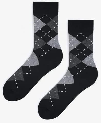 ⁨SKARPETY MARILYN MEN RHOMBUS BLACK (kolor black, rozmiar 41-45)⁩ w sklepie Wasserman.eu