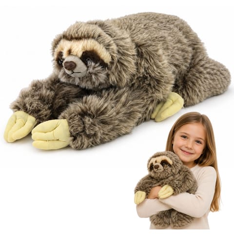 ⁨Pluszowy Leniwiec Realistyczny Maskotka Przytulanka Rzepy Na Łapkach 34 cm⁩ w sklepie Wasserman.eu