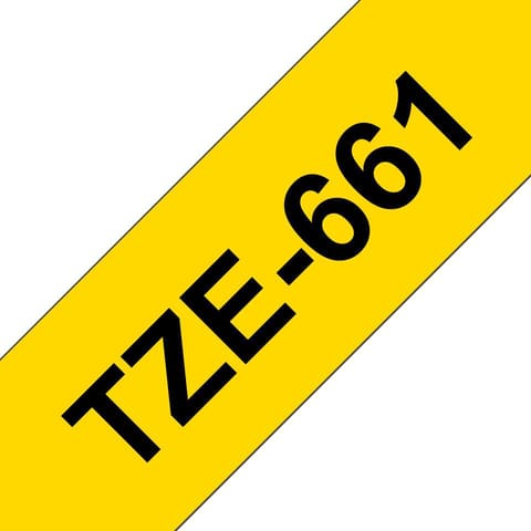 ⁨Brother LABEL 36MM BLACK N YELLOW8M⁩ w sklepie Wasserman.eu