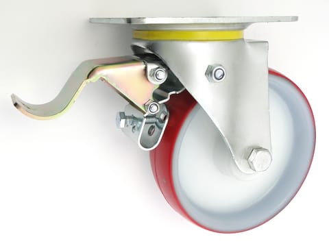 ⁨KOŁO Z TWORZYWA 160MM OBUDOWA SKRĘTNA+HAMULEC 45BCH⁩ w sklepie Wasserman.eu