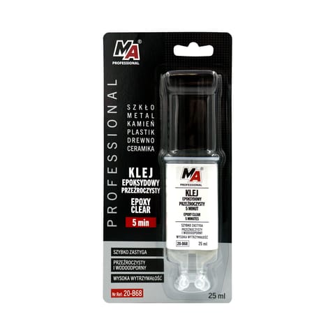 ⁨KLEJ EPOKSYDOWY 25ML PRZEŹROCZYSTY 5 MINUT⁩ w sklepie Wasserman.eu
