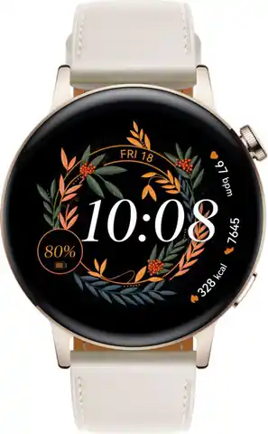 ⁨Huawei Watch GT | 3 | Smart watch | Stainless steel | 42 mm | Gold | White | Dustproof | Waterproof⁩ w sklepie Wasserman.eu