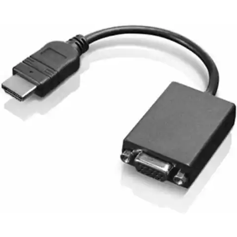 ⁨Lenovo HDMI to VGA 0.2 m, Black, Adapter⁩ w sklepie Wasserman.eu