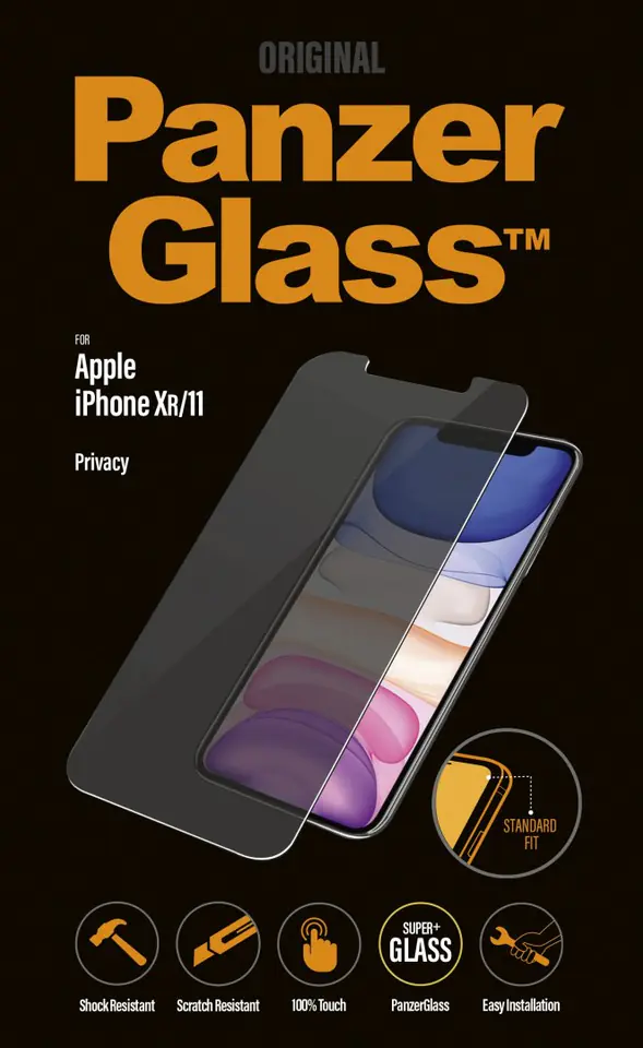 ⁨PanzerGlass P2662 Apple, iPhone Xr/11, Tempered glass, Transparent, with Privacy filter⁩ w sklepie Wasserman.eu