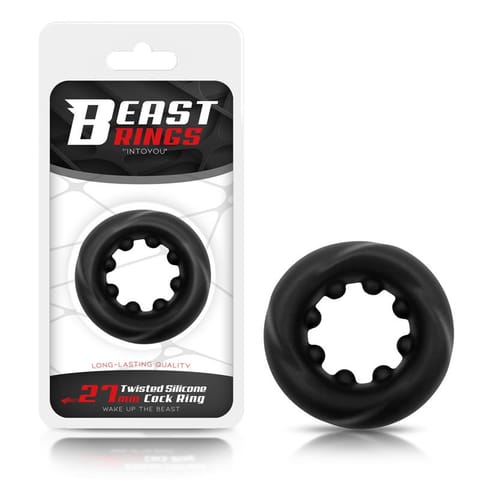 Twisted Liquid Silicone Cock Ring 2.7 cm w sklepie Wasserman.eu