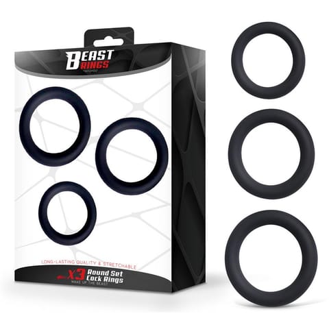 Set of 3 Penis Rings Silicone S, M and L w sklepie Wasserman.eu