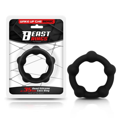 Bead Solid Cock Ring Silicone 3.5 cm Black w sklepie Wasserman.eu