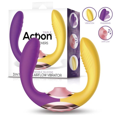 ⁨Two Lovers 3 in 1 Finger and Airflow Vibrator⁩ w sklepie Wasserman.eu