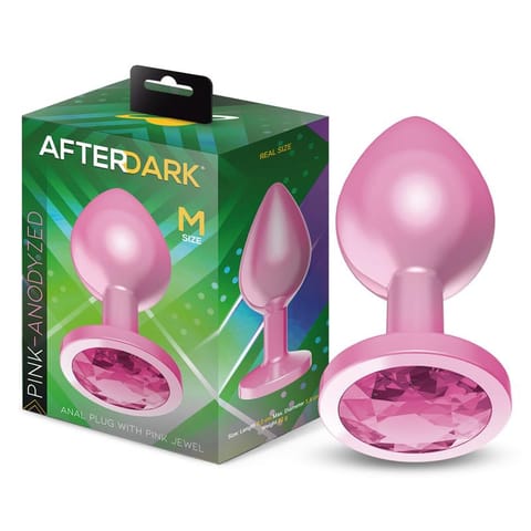 ⁨Anodyzed Anal Plug Pink with Jewel Size M⁩ w sklepie Wasserman.eu