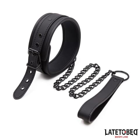 Set Collar and Leash Neoprene Black w sklepie Wasserman.eu