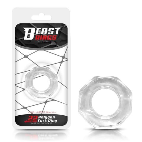 Cock Ring Super Flexible Polygon 2.2 cm Clear w sklepie Wasserman.eu