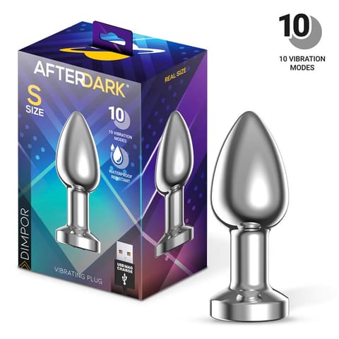 ⁨Dimpor Chrome Anal Plug with Vibration and Magnetic USB Size S⁩ w sklepie Wasserman.eu