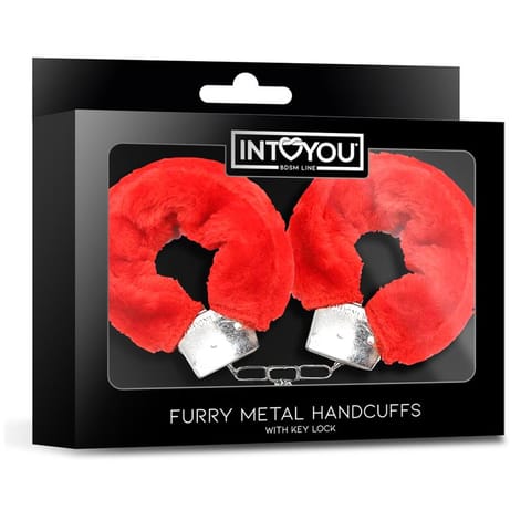 ⁨Furry Metal Handcuffs Red⁩ w sklepie Wasserman.eu