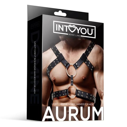 ⁨Aurum Male Chest Bondage Harness Vegan Leather⁩ w sklepie Wasserman.eu
