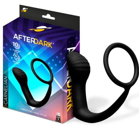 ⁨Carnelian Vibrating Anal Plug with Penis Ring⁩ w sklepie Wasserman.eu