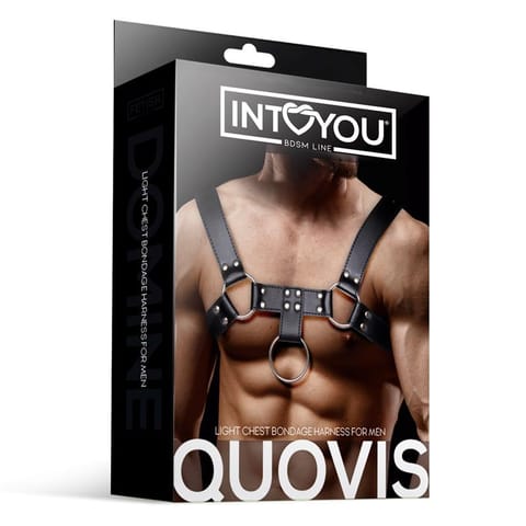 ⁨Quovis Male Chest Bondage Harness Vegan Leather⁩ w sklepie Wasserman.eu