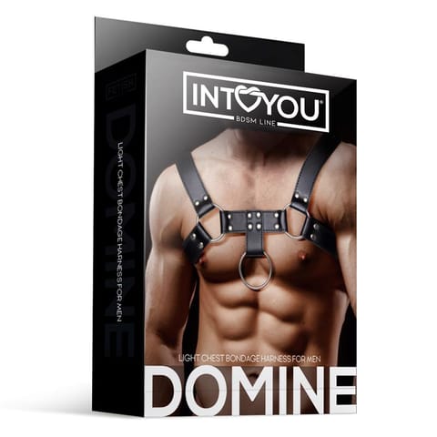 ⁨Domine Male Chest Bondage Harness Vegan Leather⁩ w sklepie Wasserman.eu