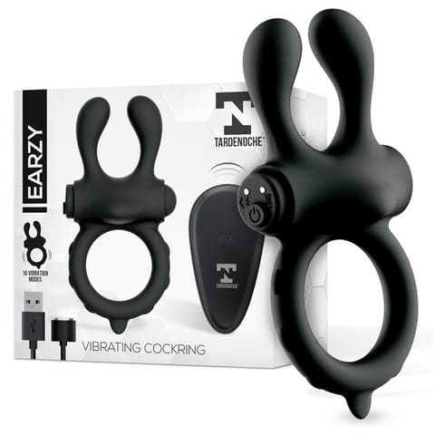 Earzy Vibrating Penis Ring with Remote Control USB Magnetic Silicone w sklepie Wasserman.eu