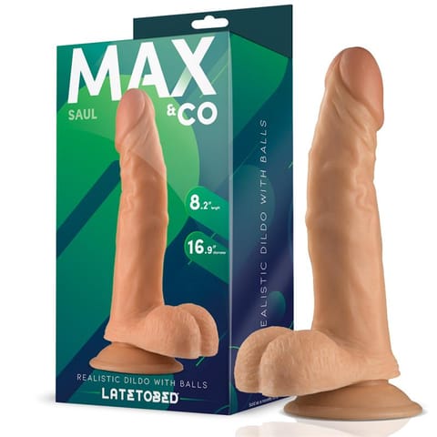 Saul Realistic Dildo with Testicles Flesh 8,25 - 21 cm w sklepie Wasserman.eu