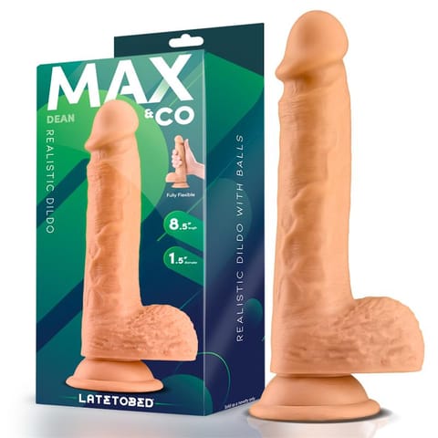 ⁨Dean Realistic Dildo with Testicles 8.5 Flesh⁩ w sklepie Wasserman.eu