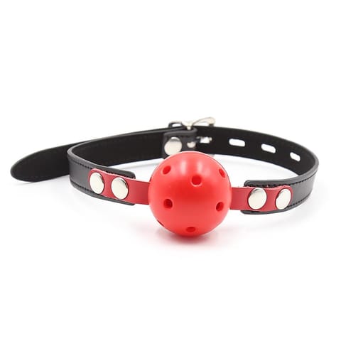 ⁨Ball Gag Breathable Black/Red⁩ w sklepie Wasserman.eu