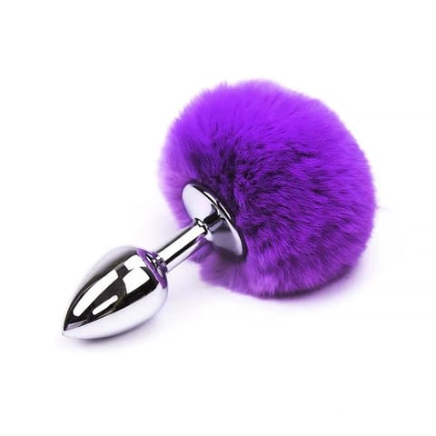 ⁨Butt Plug with Pompon Purple Size S⁩ w sklepie Wasserman.eu