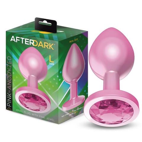 Anodyzed Anal Plug Pink with Jewel Size L w sklepie Wasserman.eu