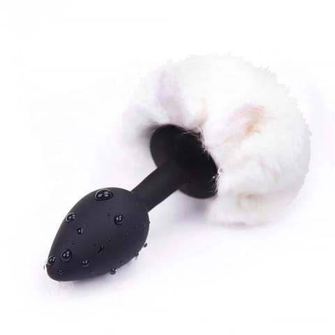 Butt Plug with Pompon White Size S w sklepie Wasserman.eu
