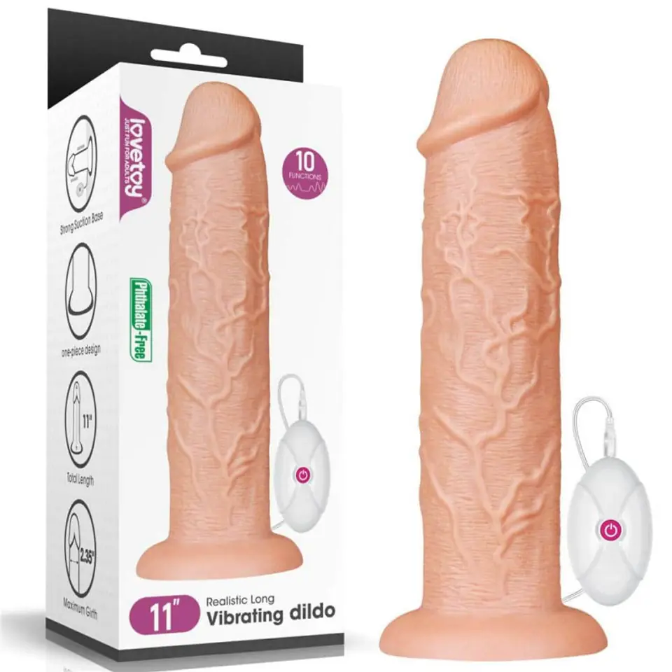 ⁨Dildo z przyssawką 27 cm Lovetoy⁩ w sklepie Wasserman.eu