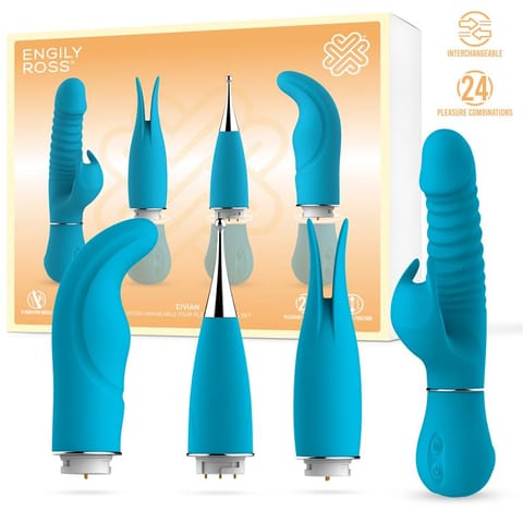 ⁨Eivian Interchangeable 4 Pieces Set Vibration and Thrusting⁩ w sklepie Wasserman.eu