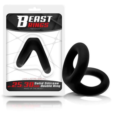 ⁨Solid Silicone Double Penis Ring 2.5 / 3 cm⁩ w sklepie Wasserman.eu