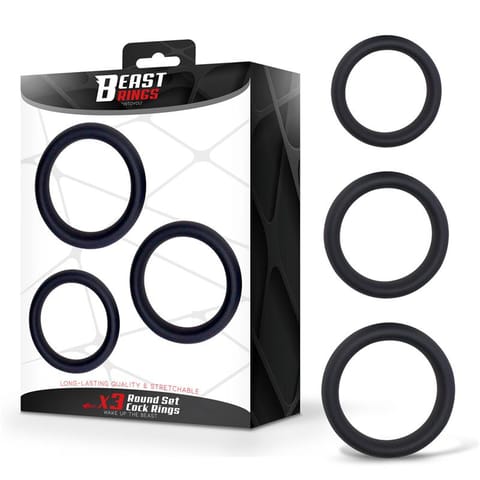⁨Set of 3 Penis Rings Silicone S, M and L⁩ w sklepie Wasserman.eu
