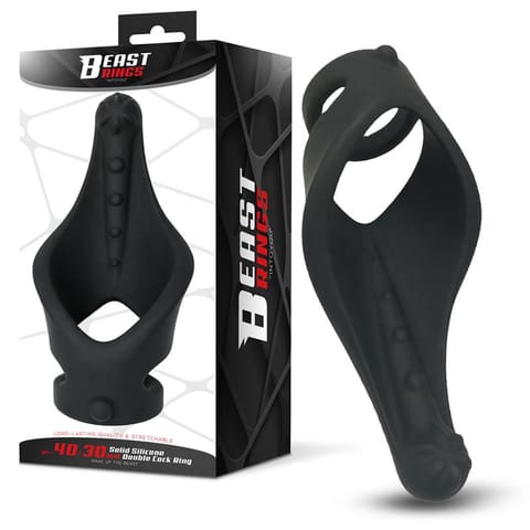 ⁨Double Penis Ring Solid Silicone 37/45 mm⁩ w sklepie Wasserman.eu