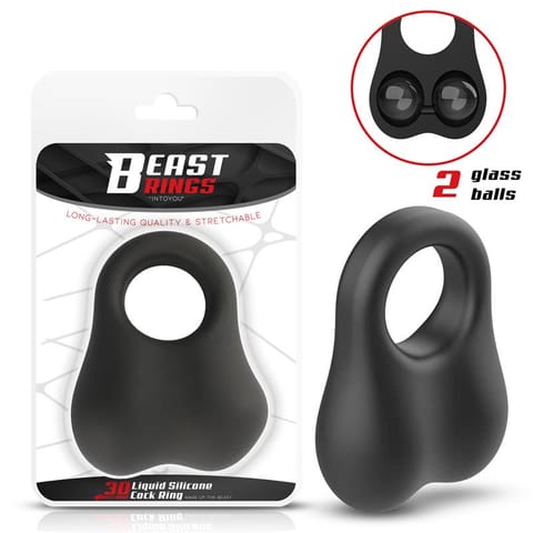 Penis Ring with Glass Balls Liquid Silicone 30 mm w sklepie Wasserman.eu